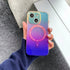 iPhone 14 Plus Fashion Gradient Light and Shadow Magnetic Case