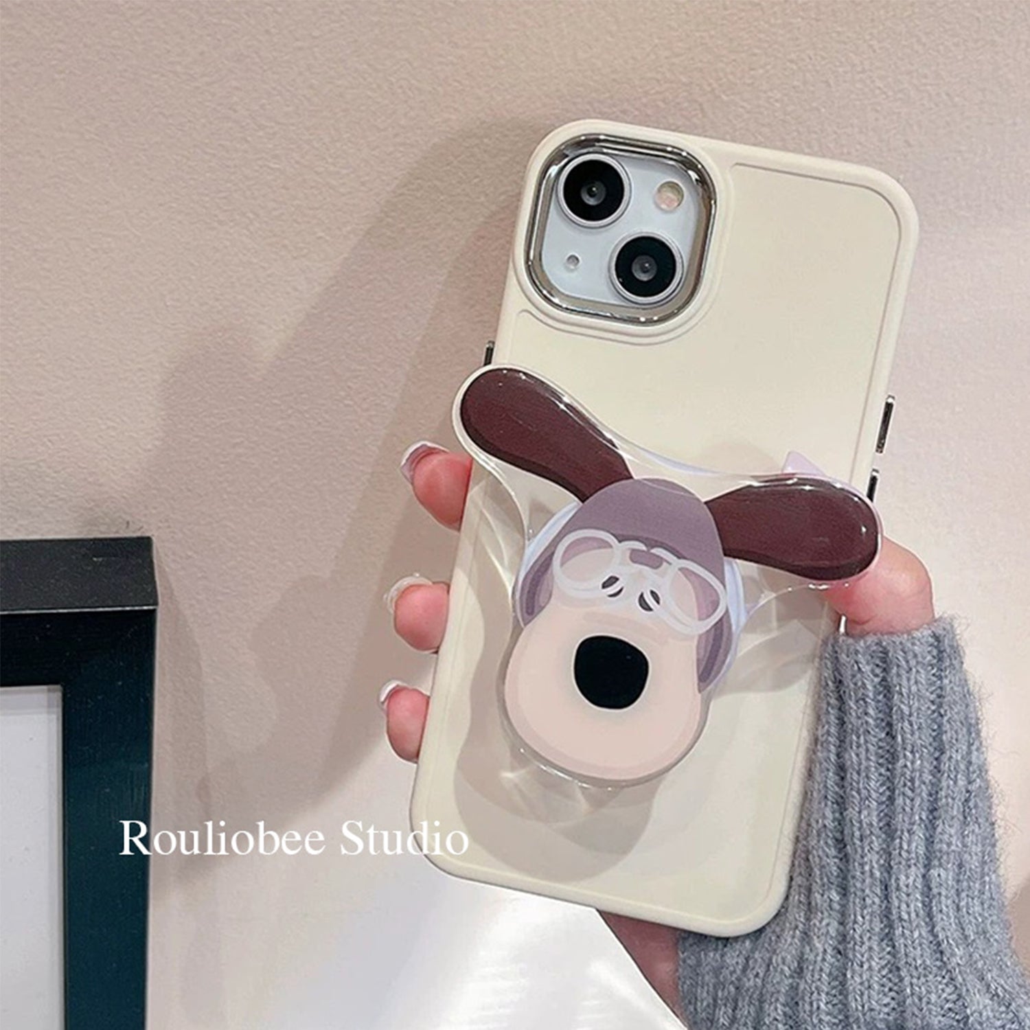 iPhone 14 Plus Creative Cartoon Bracket Case