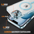 iPhone 14/13 Shockproof Transparent Magnetic Attraction Protective Phone Case