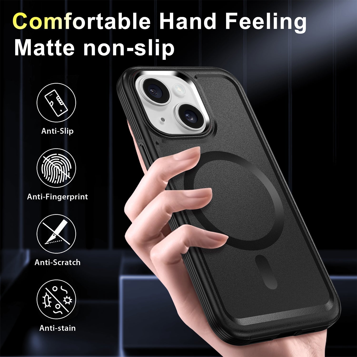 iPhone 14 Plus Magnetic Attraction Heavy Duty Military Bumper Case