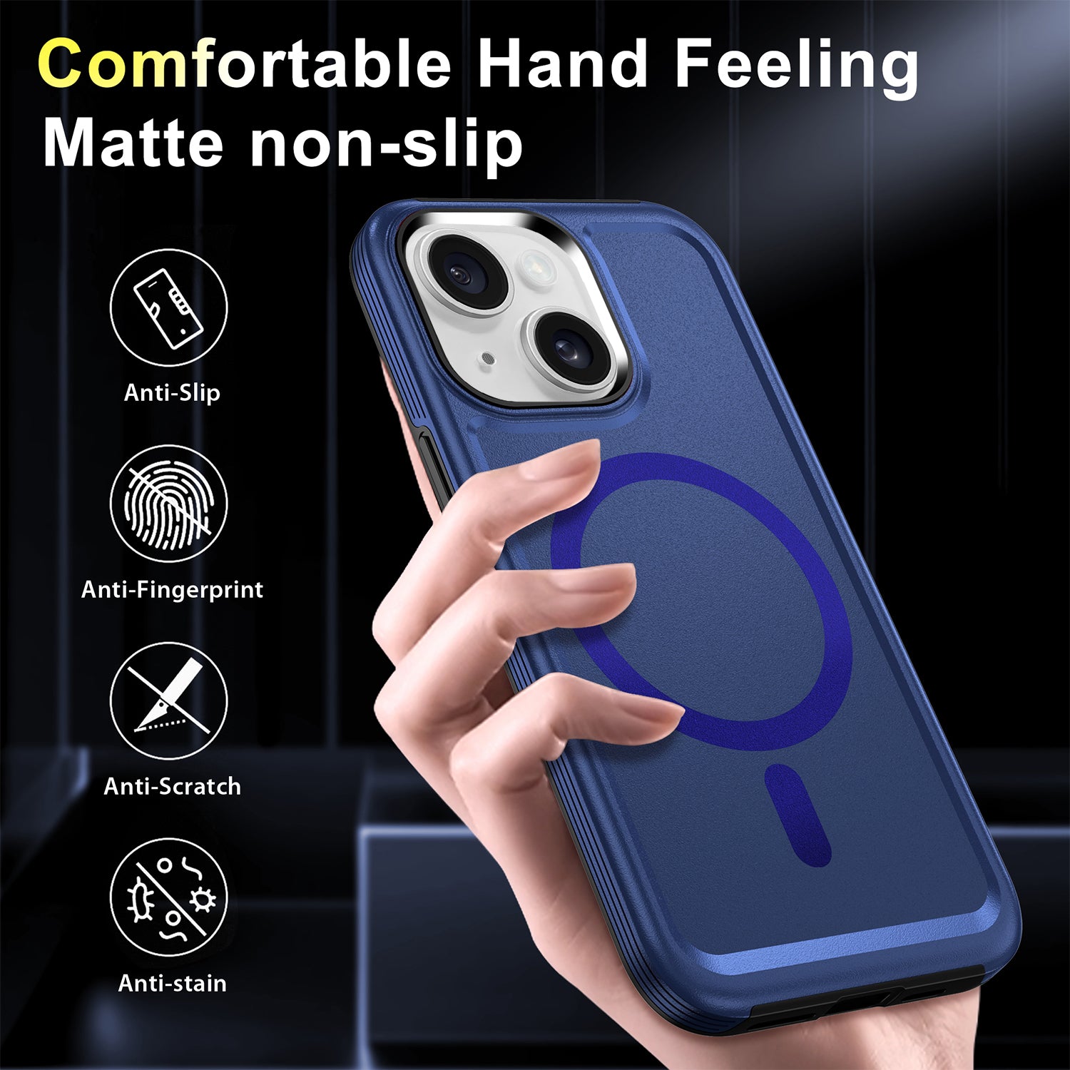 iPhone 14/13 Magnetic Attraction Heavy Duty Military Bumper Case