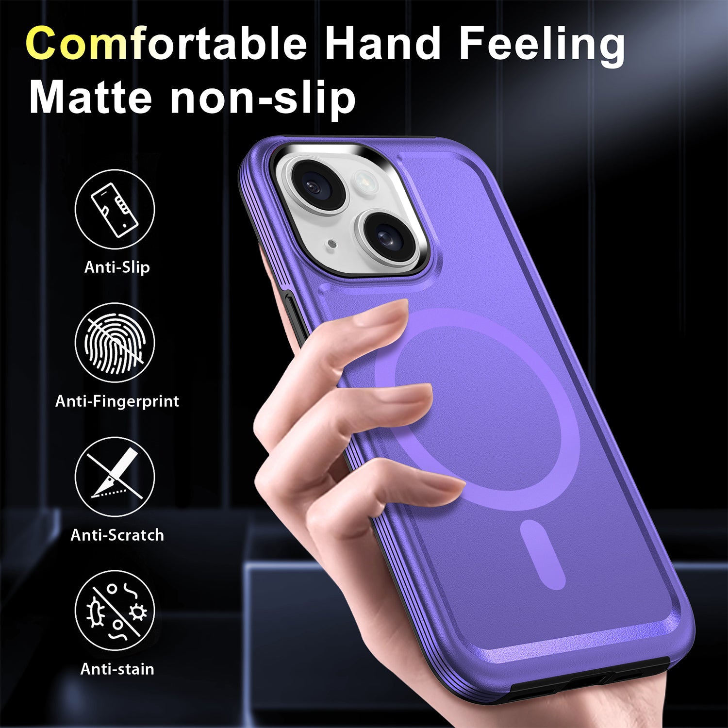 iPhone 14/13 Magnetic Attraction Heavy Duty Military Bumper Case