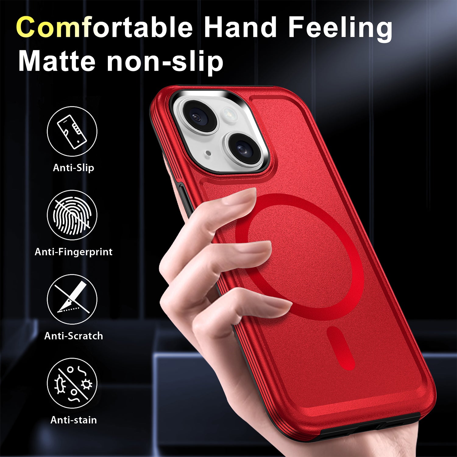 iPhone 14/13 Magnetic Attraction Heavy Duty Military Bumper Case