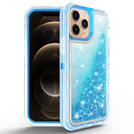 iPhone 14 Pro Transparent Floating Glitter Heavy Duty Case