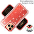 iPhone 14 Pro Transparent Floating Glitter Heavy Duty Case