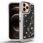 iPhone 14 Pro Transparent Floating Glitter Heavy Duty Case