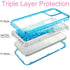 iPhone 14 Pro Transparent four corner anti falling quicksand protective case