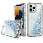 iPhone 14 Pro Transparent four corner anti falling quicksand protective case