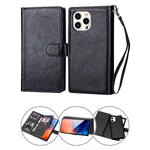 iPhone 14 Pro Max 2 in 1 Leather Wallet Case With 9 Credit Card Slots and Removable Back Cover