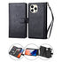 iPhone 14 Pro 2 in 1 Leather Wallet Case With 9 Credit Card Slots and Removable Back Cover