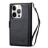 iPhone 14 Pro 2 in 1 Leather Wallet Case With 9 Credit Card Slots and Removable Back Cover