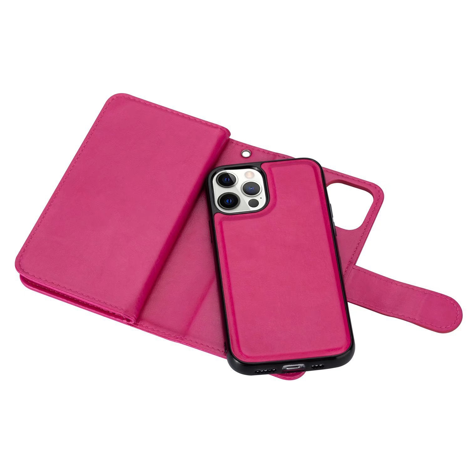 iPhone 14 Pro Max 2 in 1 Leather Wallet Case With 9 Credit Card Slots and Removable Back Cover