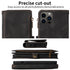 iPhone 14 Pro Max Retro Premium Flip Leather Cover with 9 Card Holder & Zipper Cash Pocket & Wrist Strap