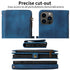 iPhone 14 Pro Max Retro Premium Flip Leather Cover with 9 Card Holder & Zipper Cash Pocket & Wrist Strap