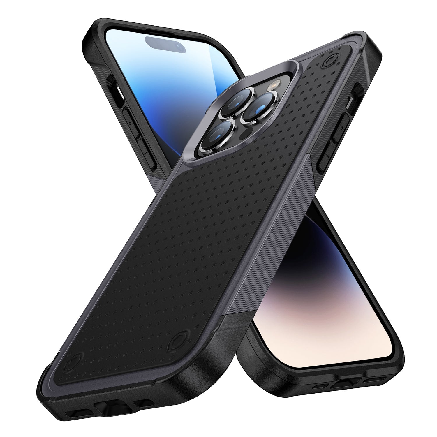 iPhone 14 Pro Max Durable Defener Shockproof Hard PC TPU Luxury Case