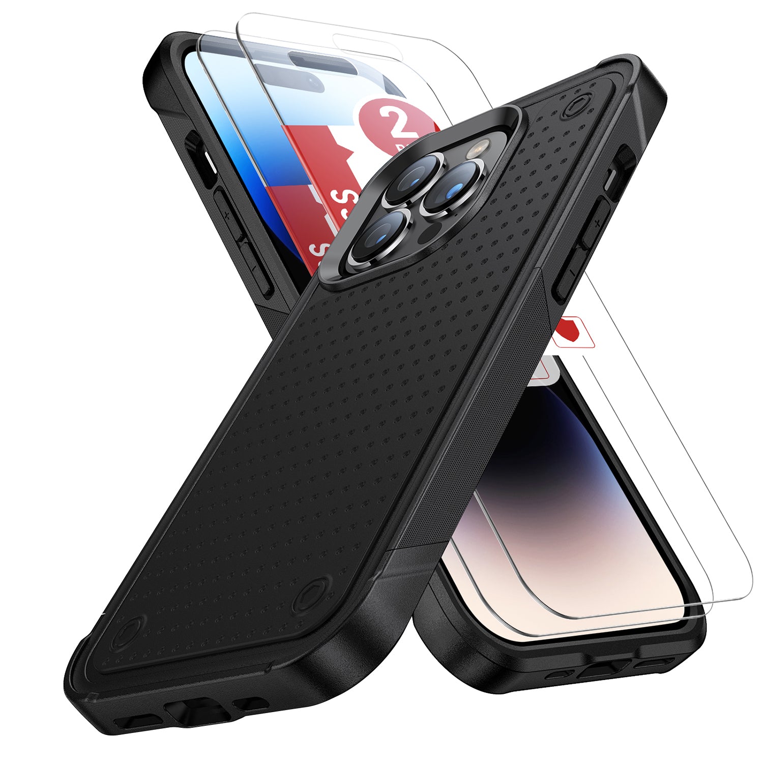 iPhone 14 Pro Durable Defener Shockproof Hard PC TPU Luxury Case