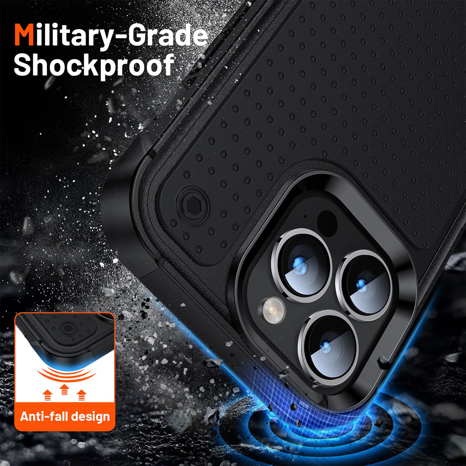 iPhone 14 Pro Durable Defener Shockproof Hard PC TPU Luxury Case