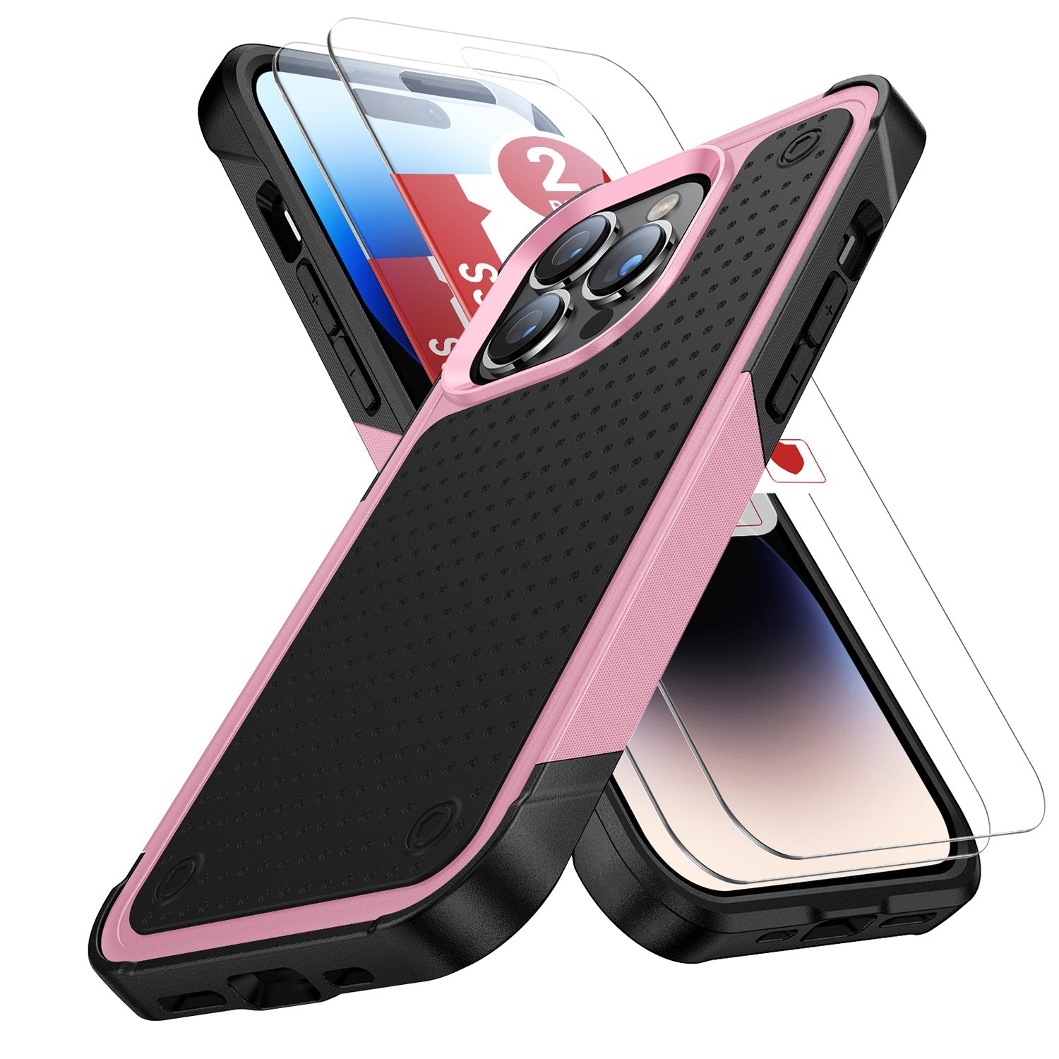 iPhone 14 Pro Max Durable Defener Shockproof Hard PC TPU Luxury Case