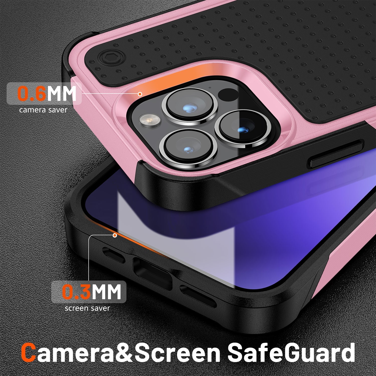 iPhone 14 Pro Max Durable Defener Shockproof Hard PC TPU Luxury Case