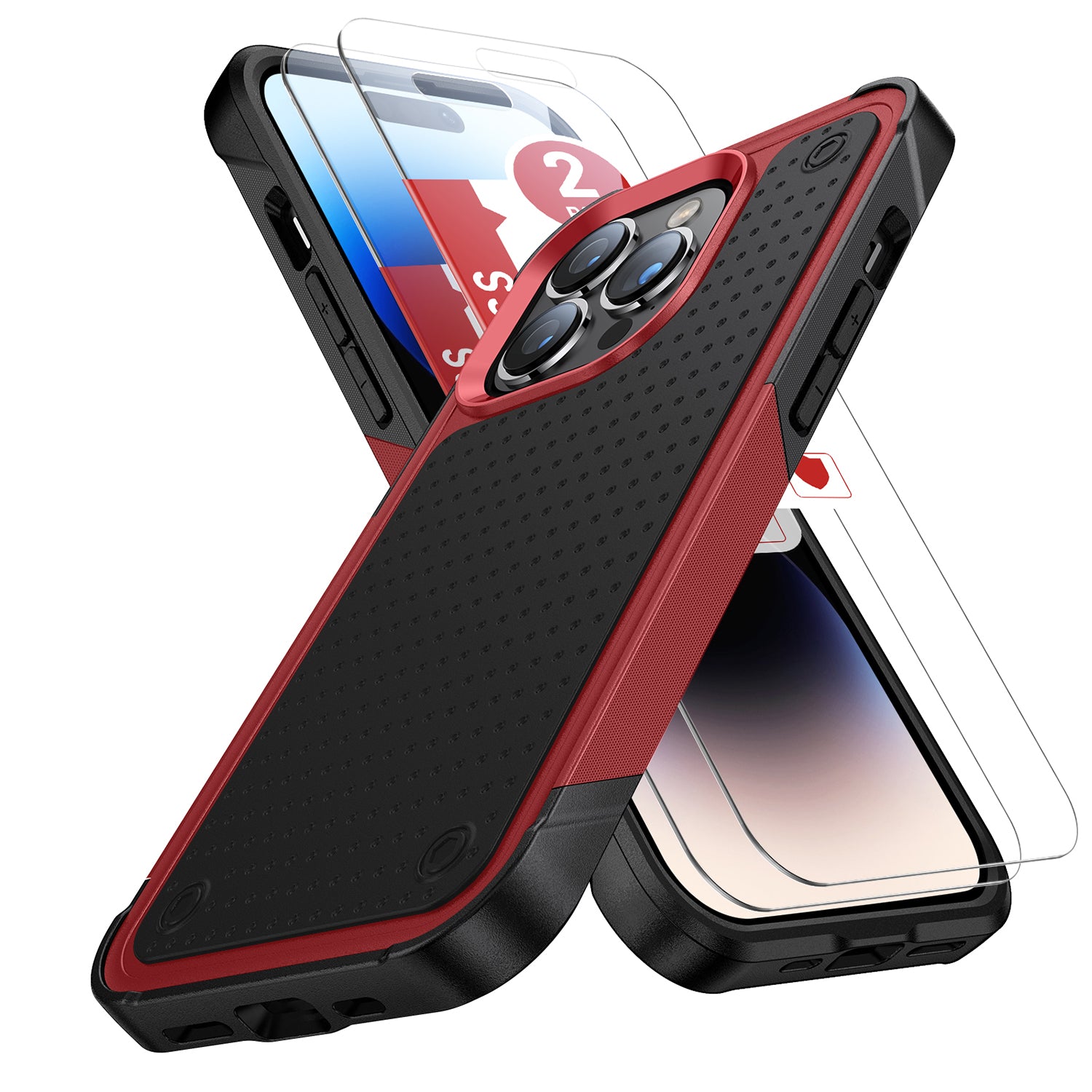 iPhone 14 Pro Durable Defener Shockproof Hard PC TPU Luxury Case