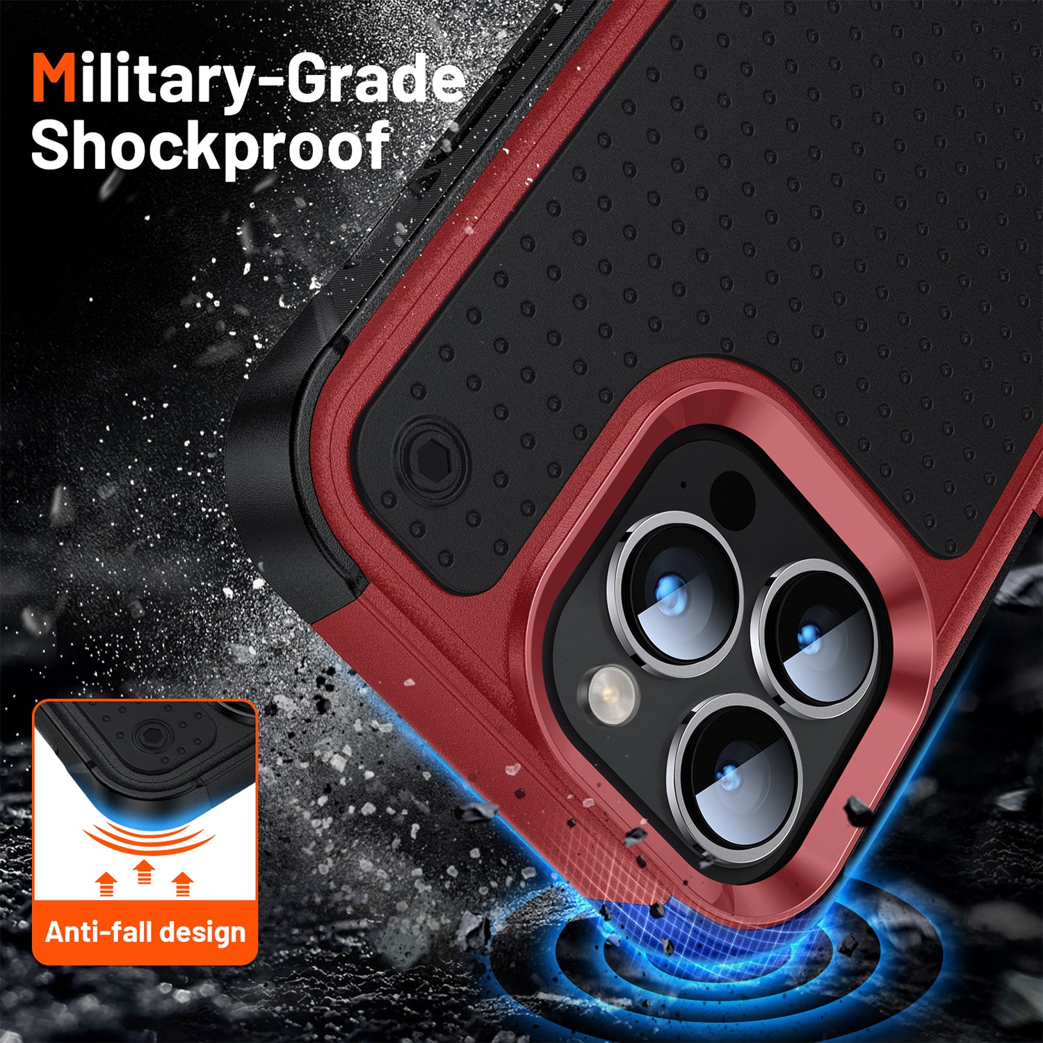 iPhone 14 Pro Durable Defener Shockproof Hard PC TPU Luxury Case