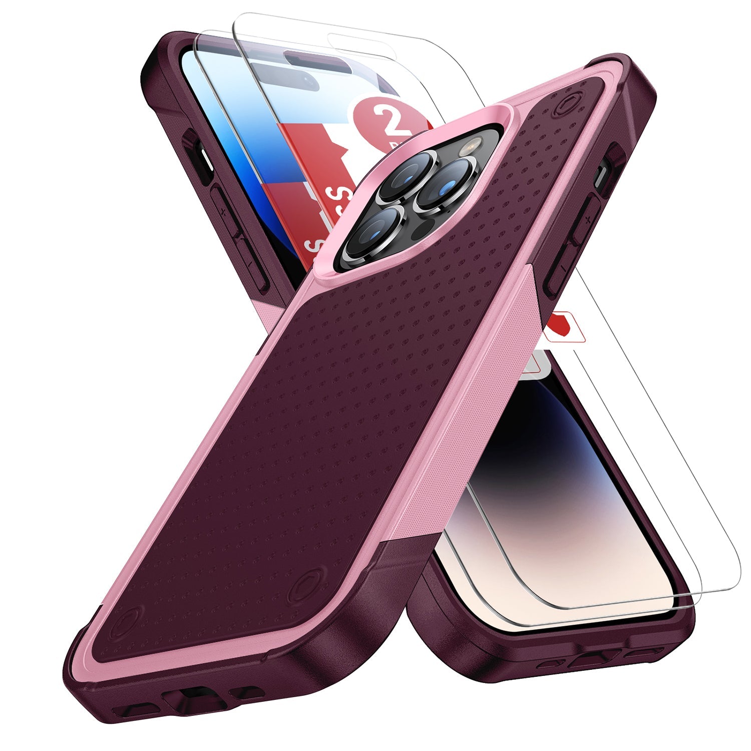 iPhone 14 Pro Max Durable Defener Shockproof Hard PC TPU Luxury Case