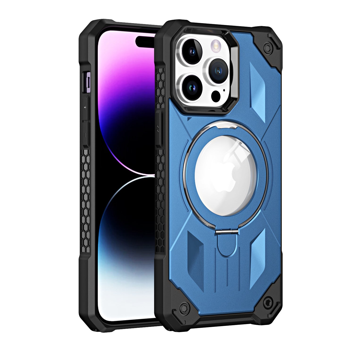 iPhone 14 Pro Armored Magnetic Suction Bracket Case