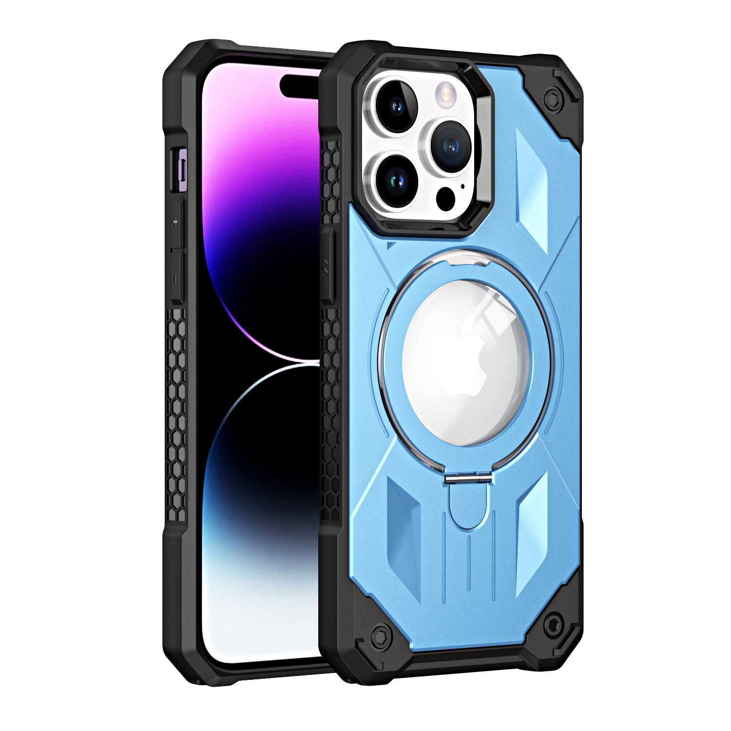 iPhone 14 Pro Armored Magnetic Suction Bracket Case