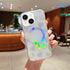 iPhone 14 Plus Love Transparent Fall Prevention Magnetic Suction Case