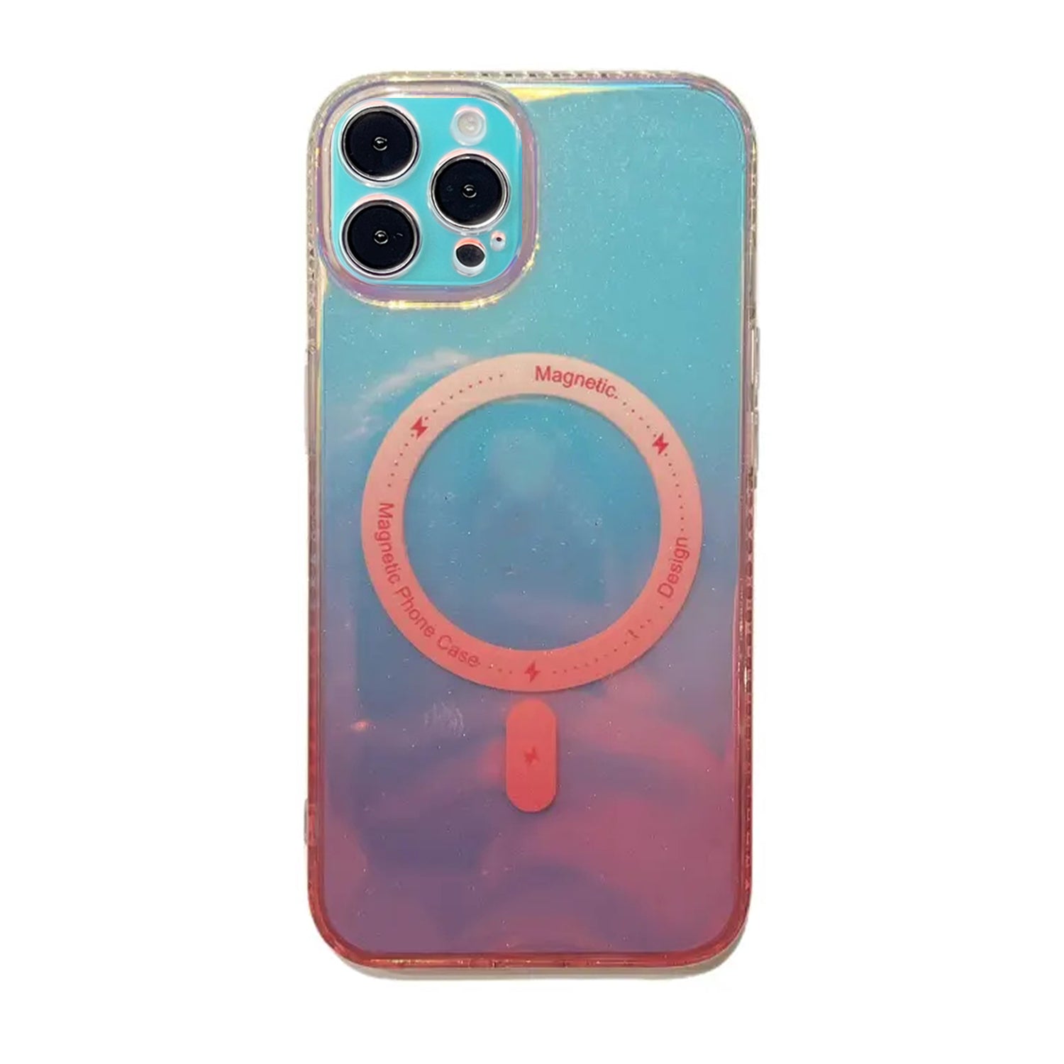 iPhone 14 Pro Fashion Gradient Light and Shadow Magnetic Case