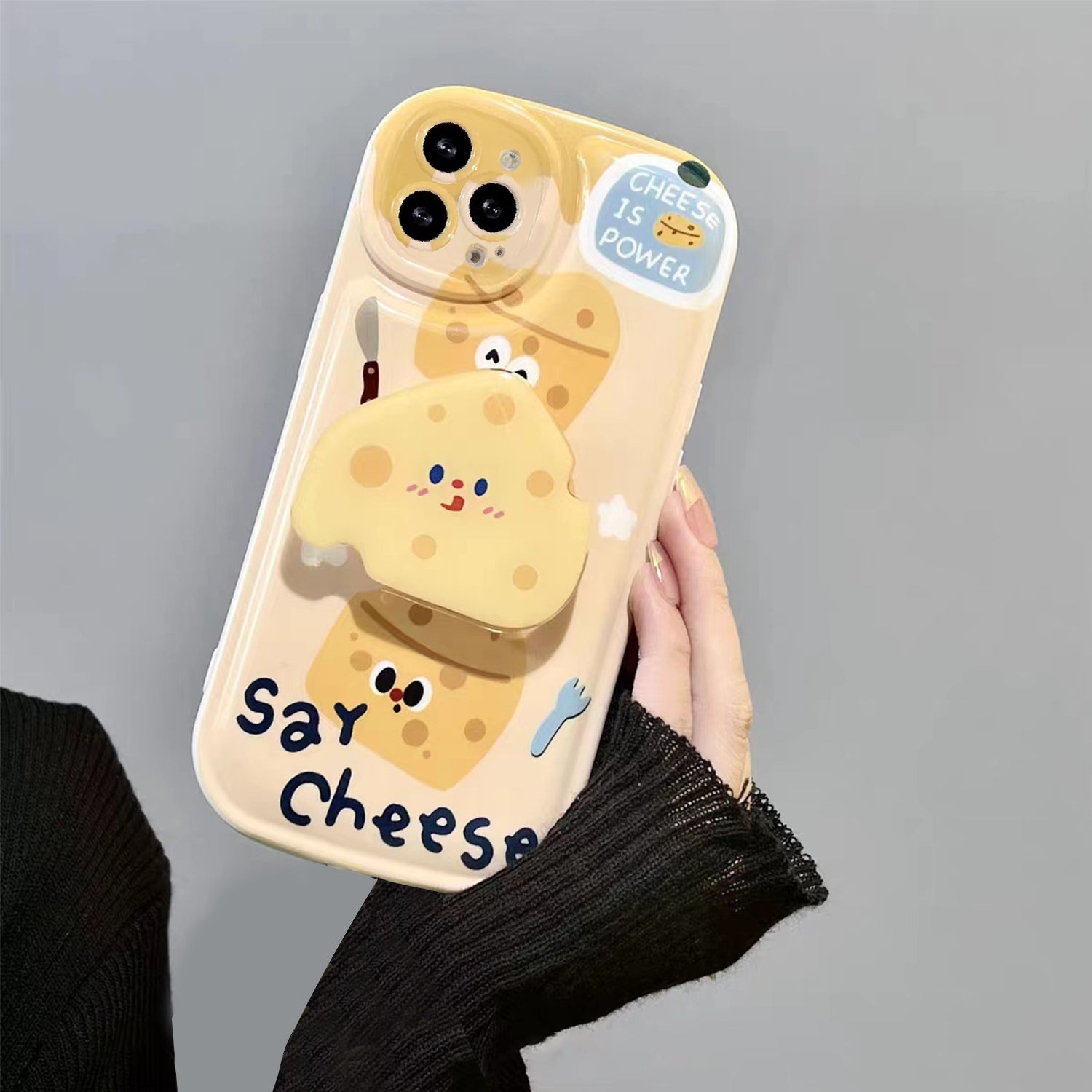 iPhone 14 Pro Max Creative Cartoon Bracket Case