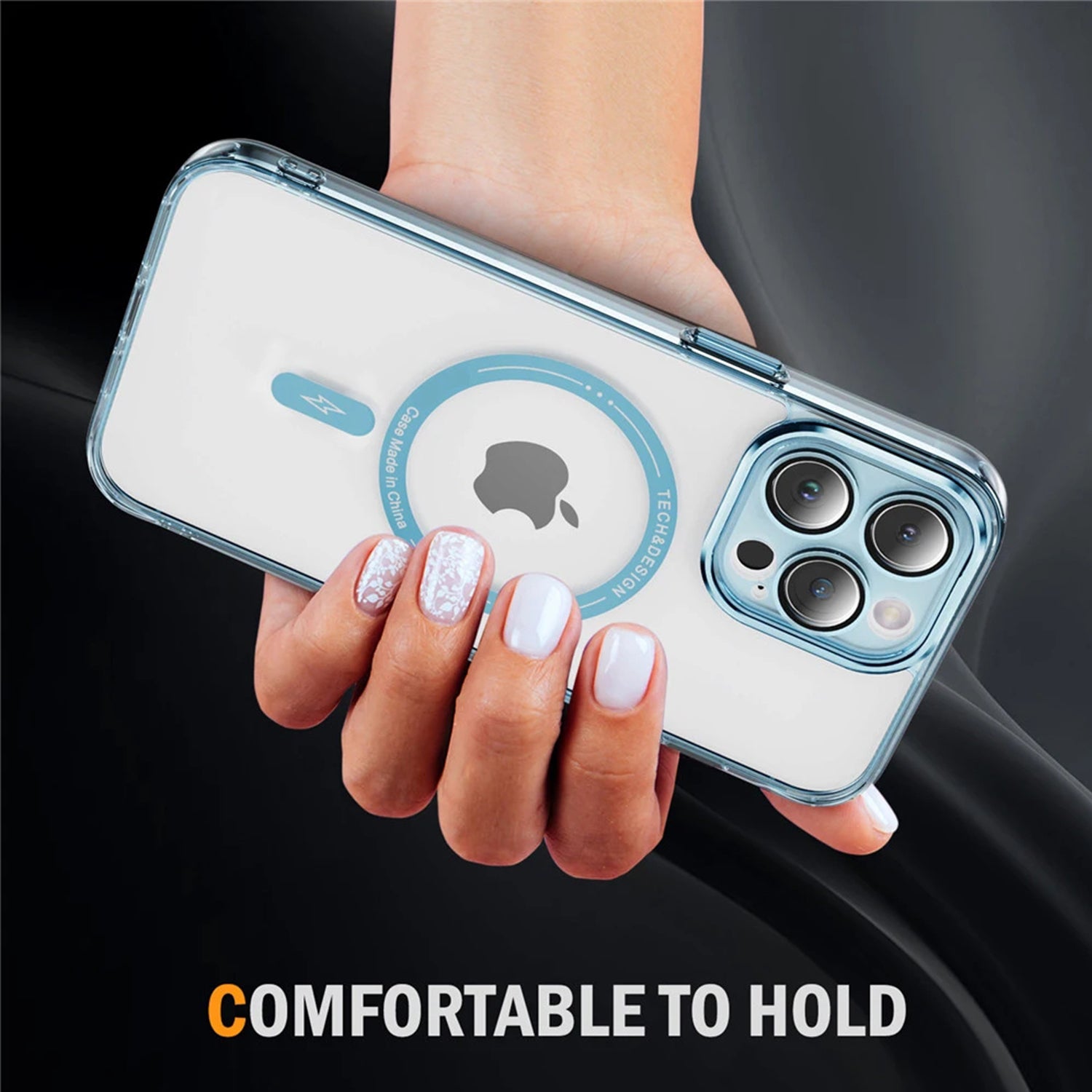 iPhone 14 Pro Shockproof Transparent Magnetic Attraction Protective Phone Case