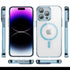 iPhone 14 Pro Shockproof Transparent Magnetic Attraction Protective Phone Case