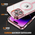 iPhone 14 Pro Shockproof Transparent Magnetic Attraction Protective Phone Case