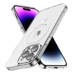 iPhone 14 Pro Max Shockproof Transparent Magnetic Attraction Protective Phone Case