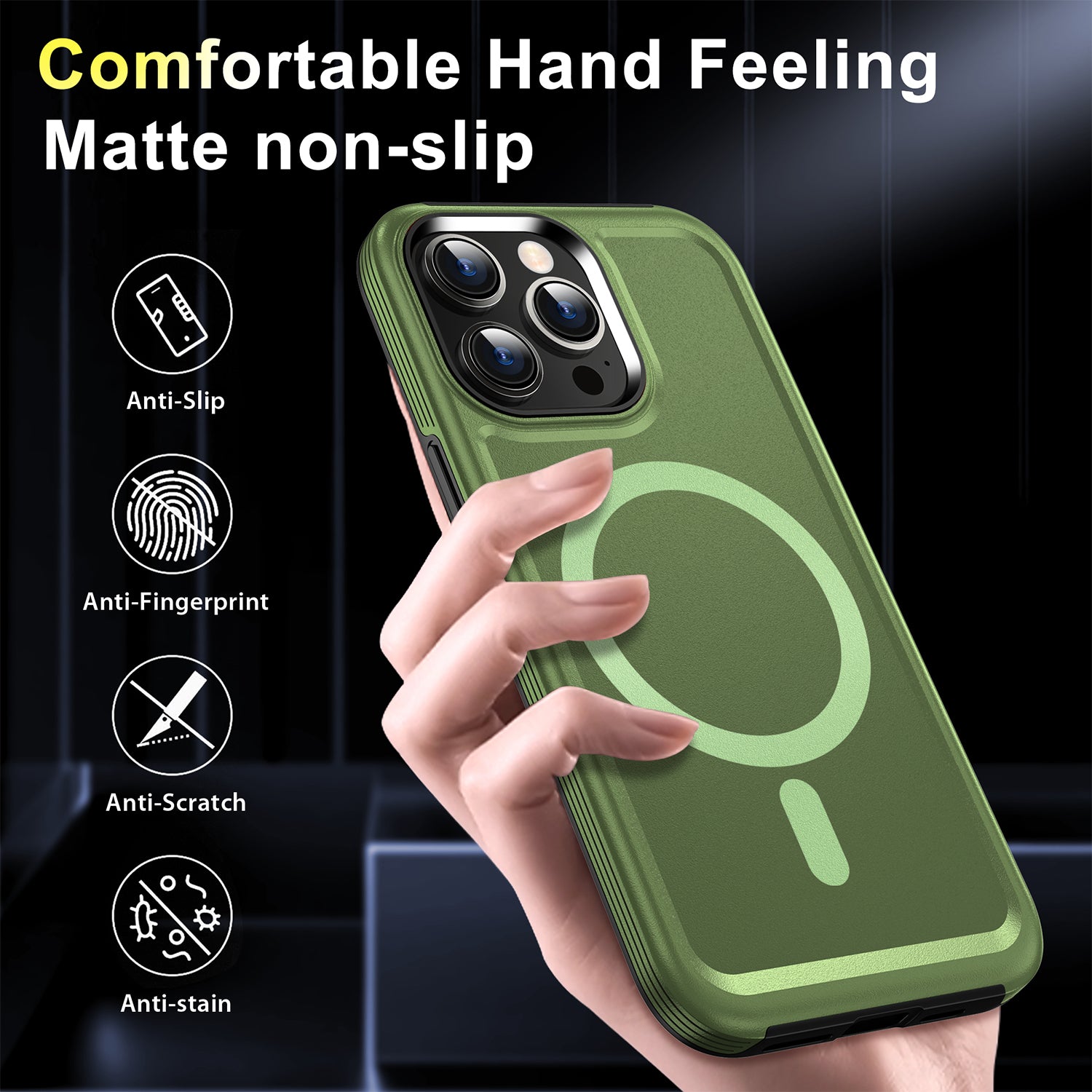 iPhone 14 Pro Magnetic Attraction Heavy Duty Military Bumper Case