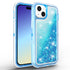 iPhone 15 Plus Transparent Floating Glitter Heavy Duty Case