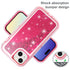 iPhone 15 Plus Transparent Floating Glitter Heavy Duty Case