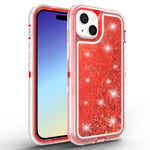 iPhone 15 Plus Transparent Floating Glitter Heavy Duty Case