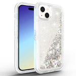 iPhone 15 Plus Transparent Floating Glitter Heavy Duty Case