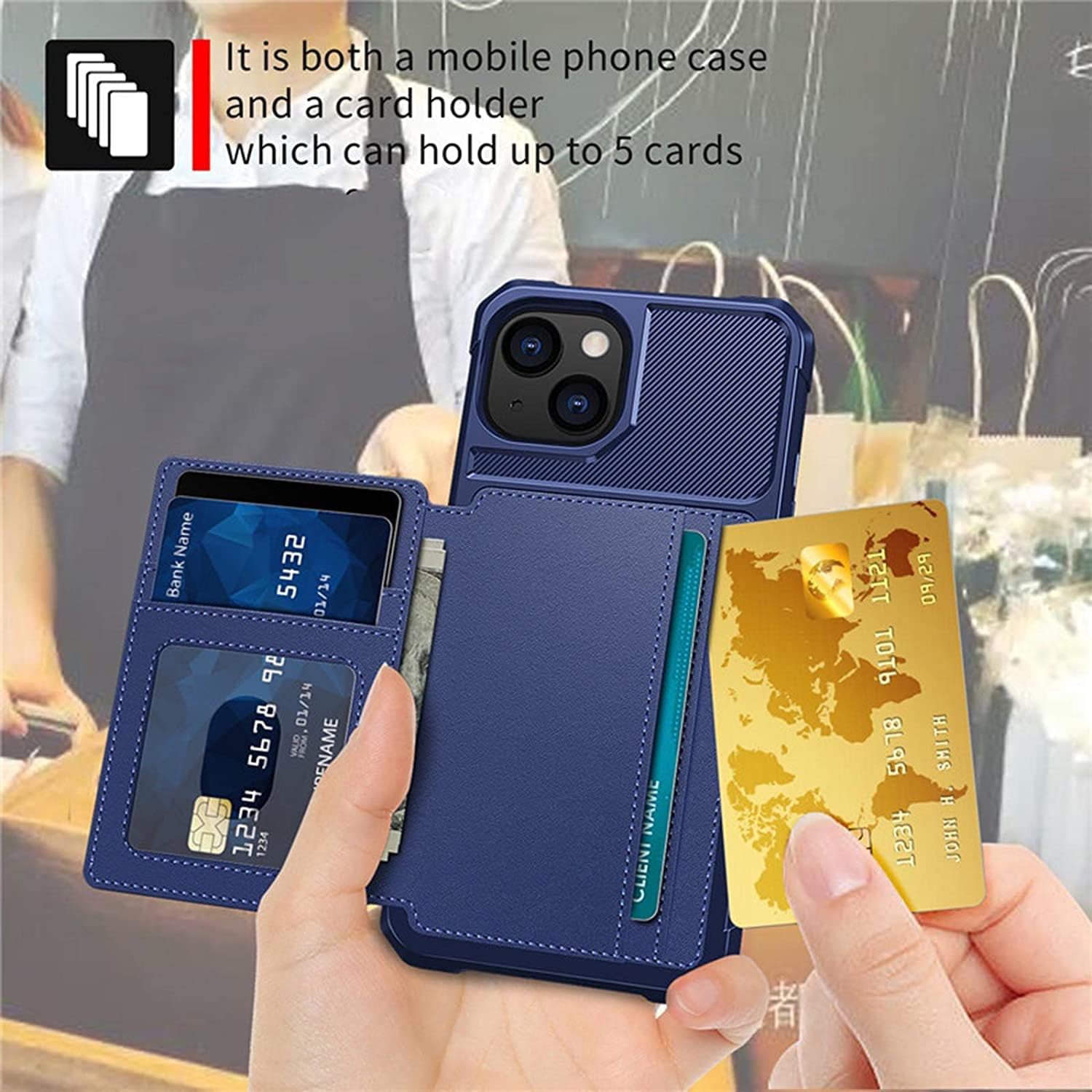 iPhone 15 Fall prevention Magnetic suction card Case