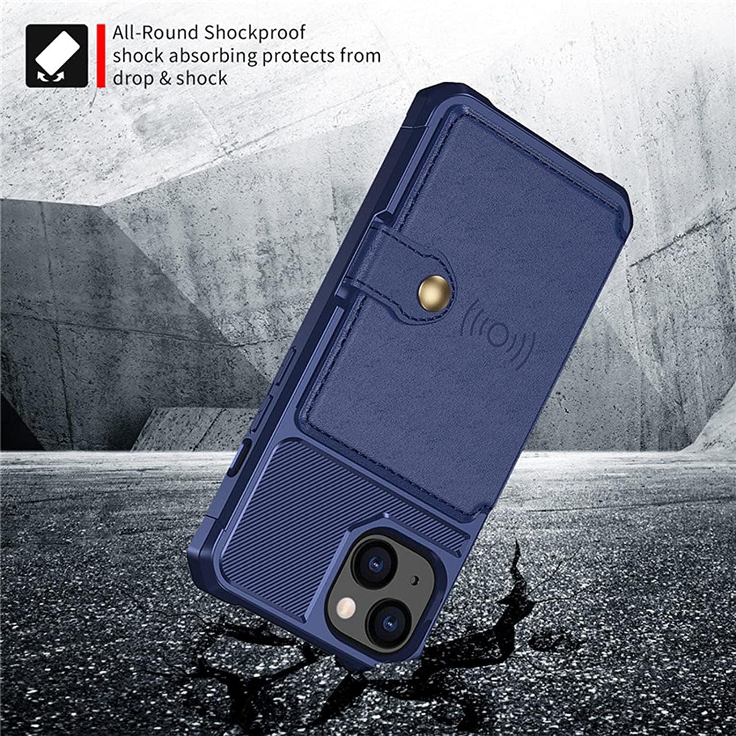 iPhone 15 Fall prevention Magnetic suction card Case