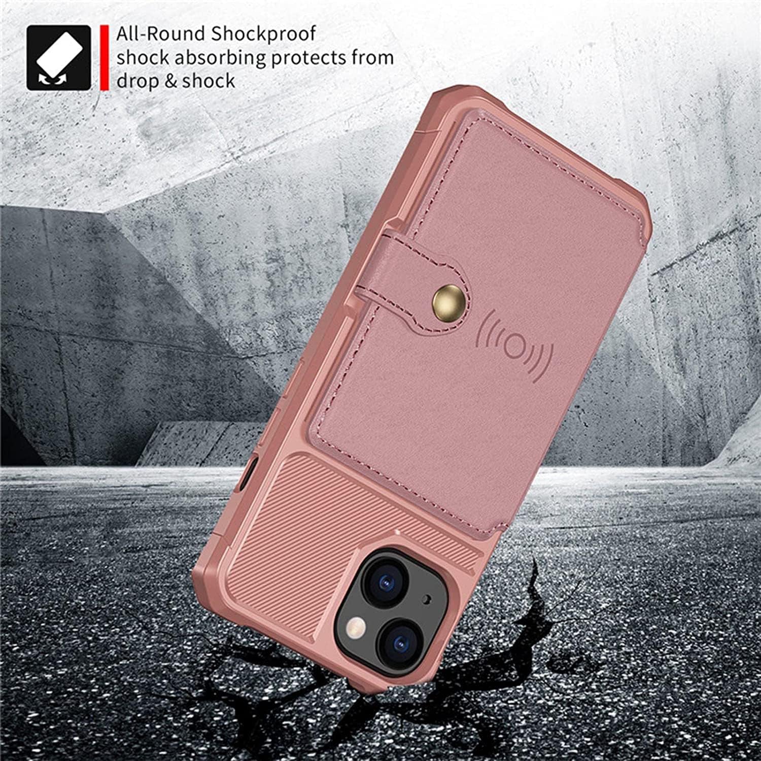 iPhone 15 Fall prevention Magnetic suction card Case