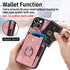 iPhone 15 Solid Vintage Hardware Ring Leather Case