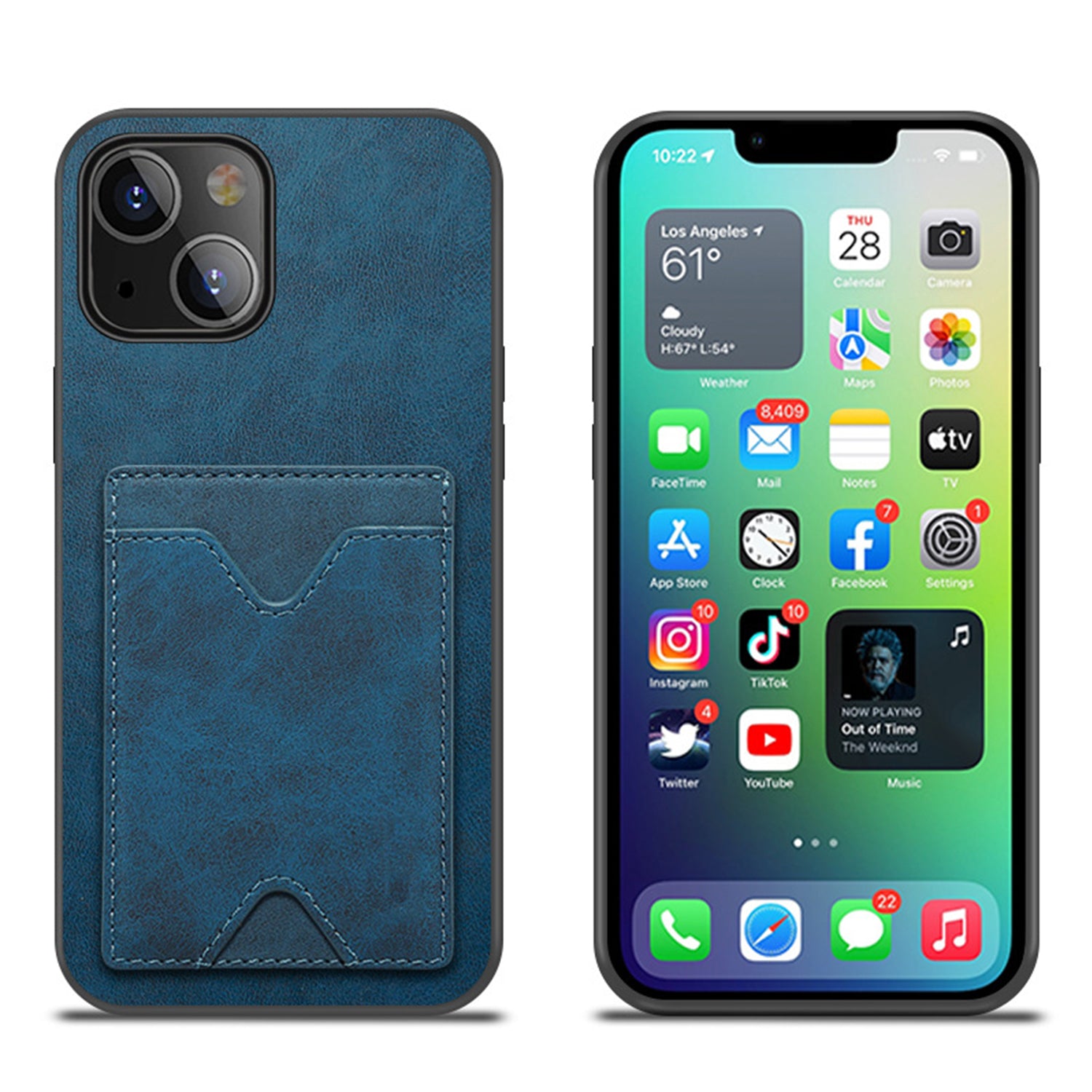 iPhone 15 Plus With Wallet Bracket Protective Leather Case