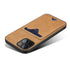 iPhone 15 With Wallet Bracket Protective Leather Case