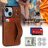 iPhone 15 Rear Cover Wrist Strap Card Insertion Phone Case