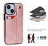 iPhone 15 Plus Rear Cover Wrist Strap Card Insertion Phone Case