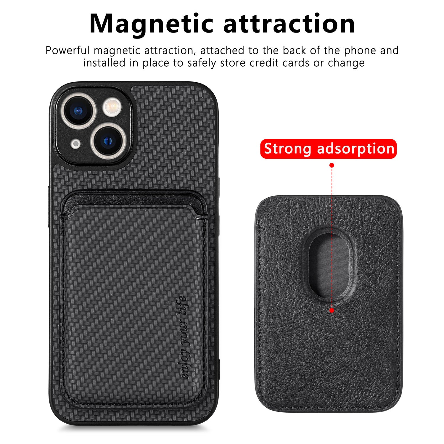 iPhone 15 Plus Magsafe Magnetic Insert Card Phone Case