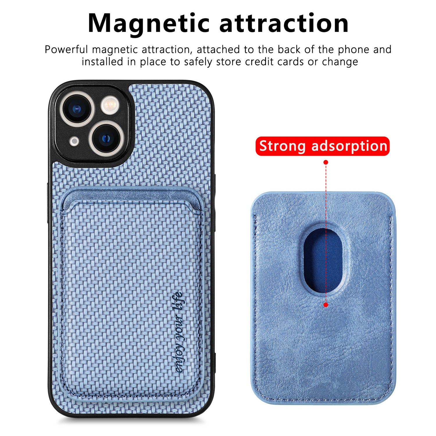 iPhone 15 Plus Magsafe Magnetic Insert Card Phone Case